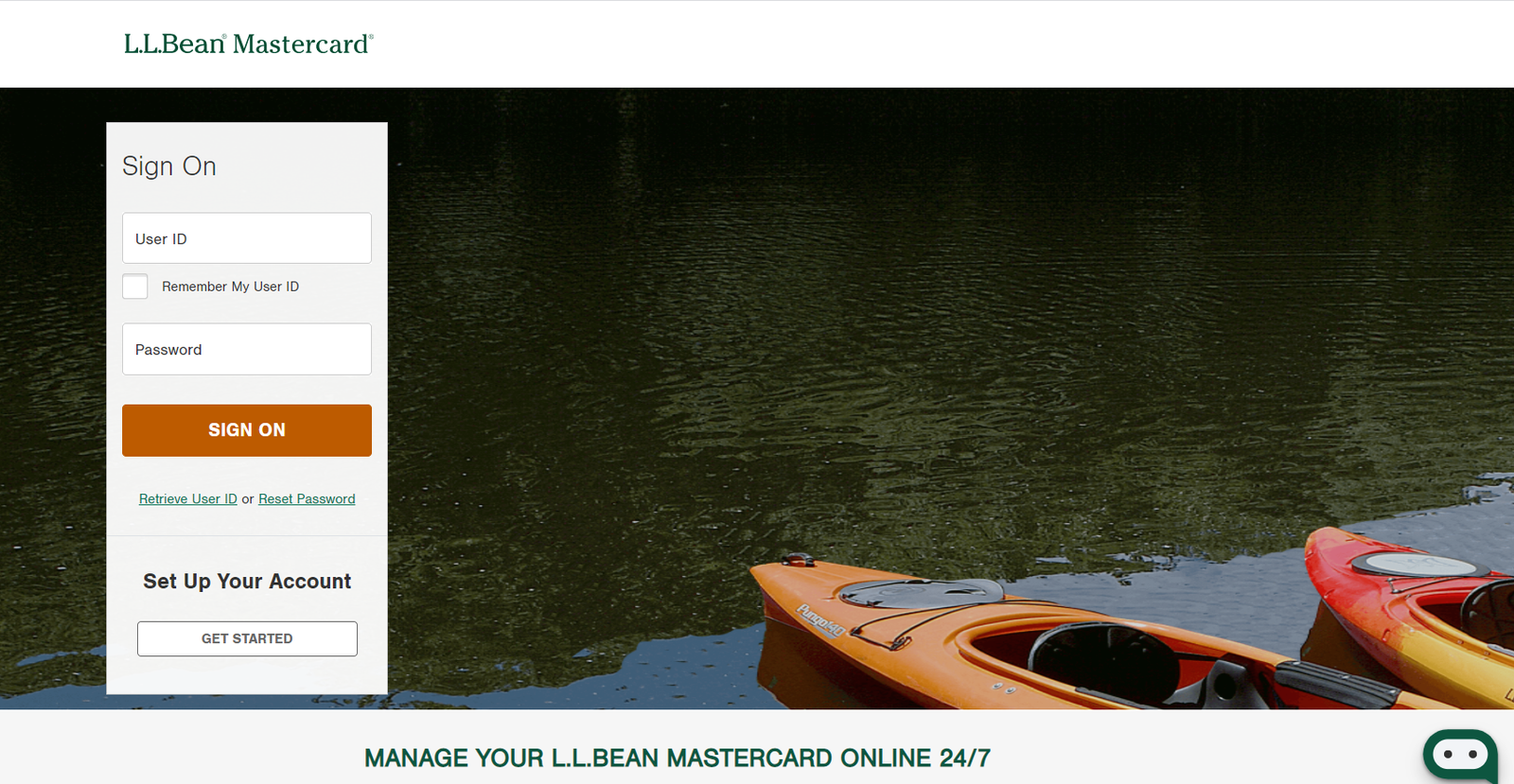ll bean mastercard online login