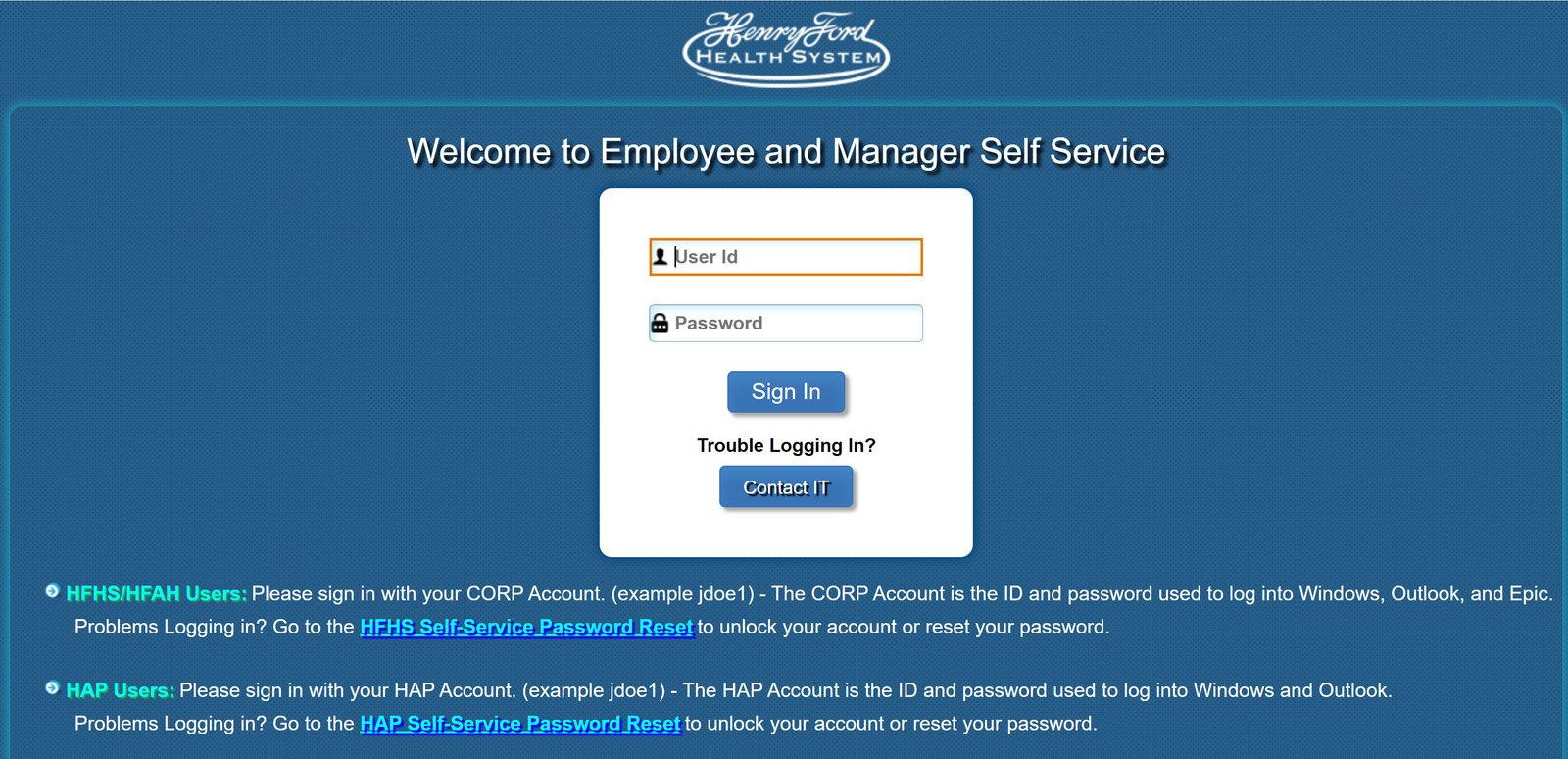 Henry Ford Hr Connect Employee Login