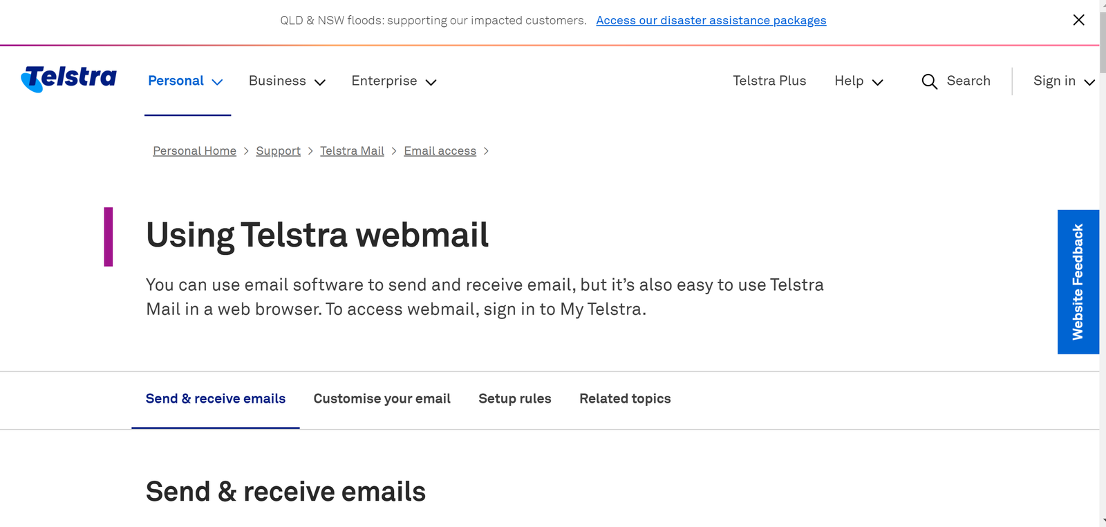 Telstra Webmail Login