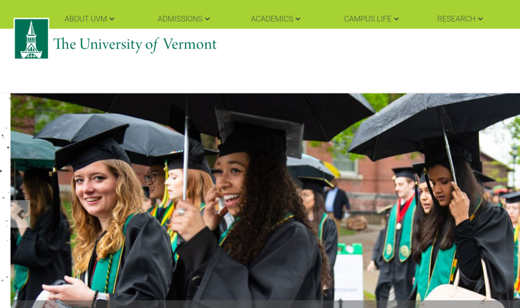 University of Vermont Acceptance Rate, GPA, and Requirement SFT